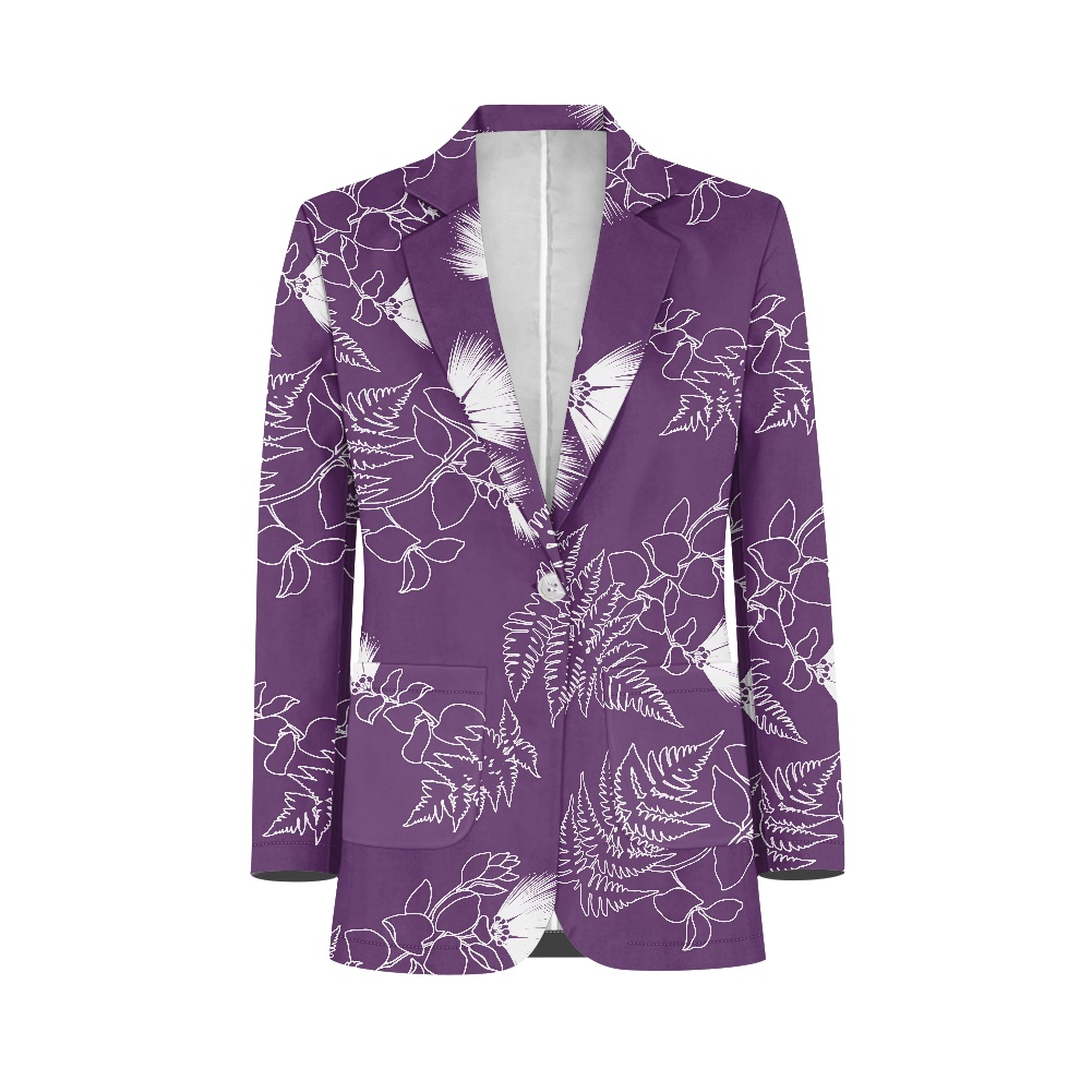 Polynesian Elei Tribal Design Custom Large Size 3XL Personality Long Sleeve Kimono Cardigan Women's Luxury Design Casual Suit