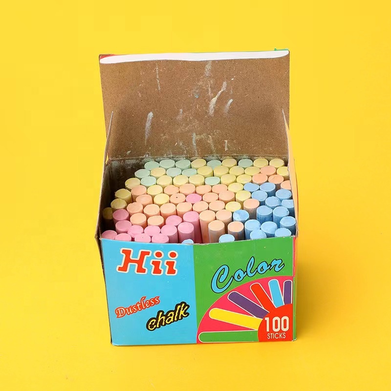 High Quality Dust Free School Dustless Chalk White /Color Blackboard Doodles Chalk Teaching Aids