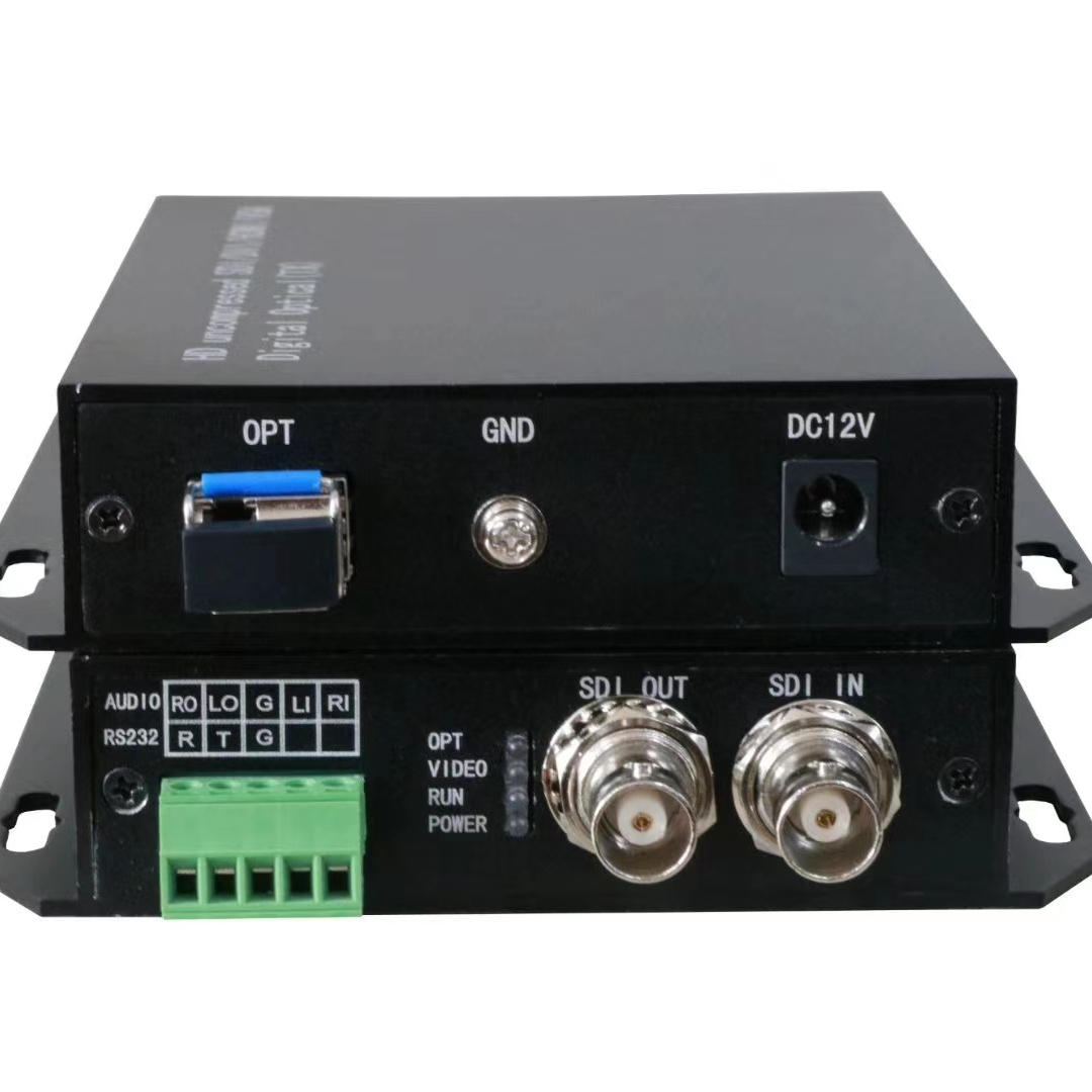 10 бит аудио Разрешение 1-Ch 3G SDI LC SC волокно конвертер с петлей-out с RS232 RS485