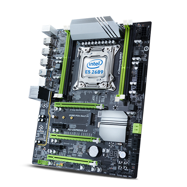 Материнская плата Jieshuo X79 большой E5 2689 Восьмиядерный процессор M.2 USB3.0 LGA 2011 десктопные компьютерные материнские платы