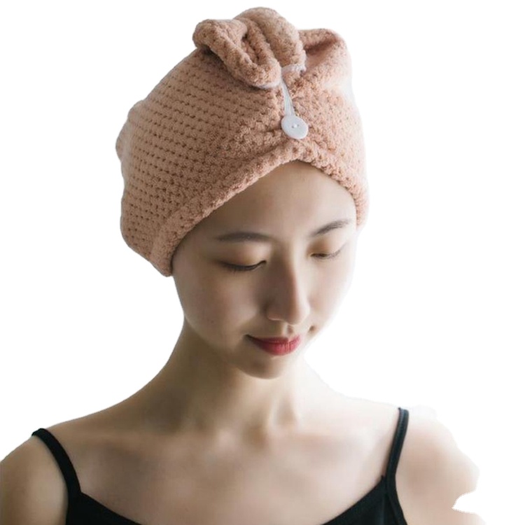 Custom waffle microfiber quick dry hair band dryer turban wrap towel for hair salon towel