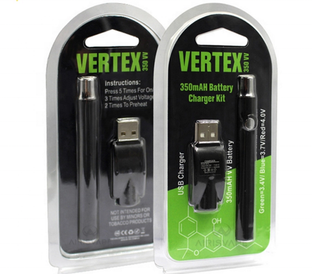 Vertex 510 батарея изготовленным на заказ логосом свинцово кислотная батарея II и переменное напряжение подогреть Cbd Vape ручка 350 мАч Cbd батарея
