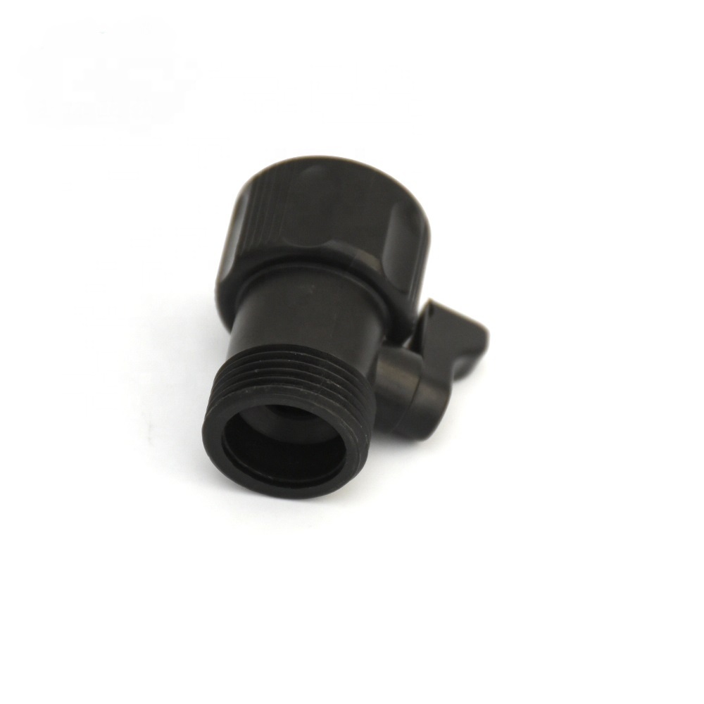 3/4 "BSP NPT x 3/4" черный дюймовый пластиковый запорный шаровой клапан для садового шланга клапан разъем