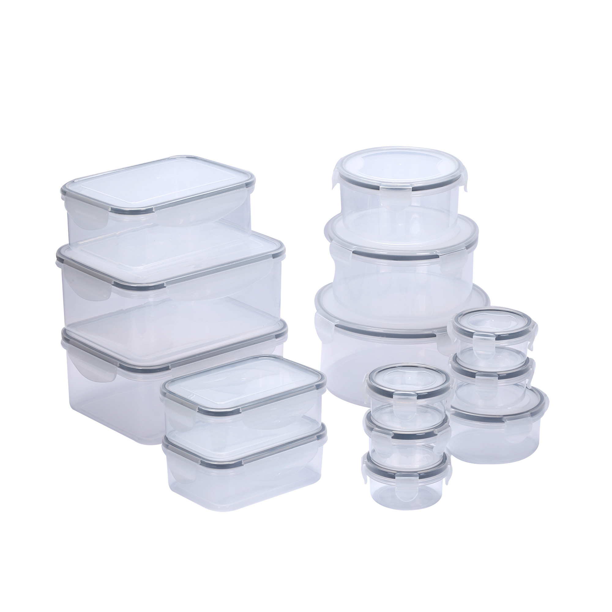 10 Piece/Set Multifunction Microwave Plastic Food Container Airtight Meal Prep Food Storage Containers Set