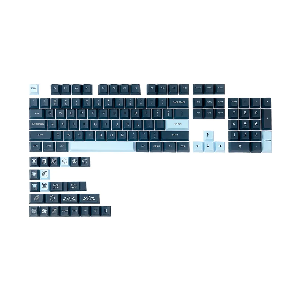 Набор клавиш для механической клавиатуры KAT-like Comet 104 + 24 Cherry MX PBT Dye-subbed GH60 GK61 64 68 87 96 980 104 108