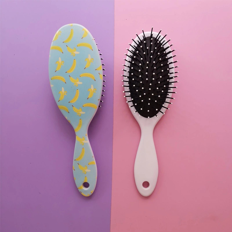 Oval Shaped Hair Comb Professional Curved Vent Massage Hair Brush