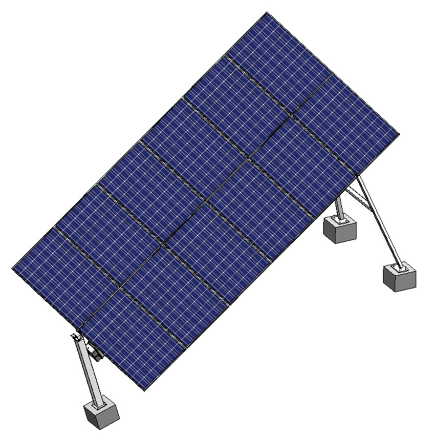 Наклонная одноосевая система трекера PV