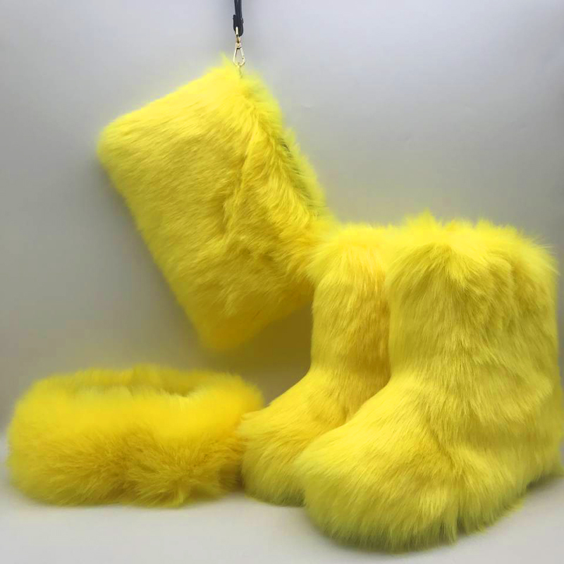 Fur Ladies Shoe High Quality Winter Over Ankle Boots