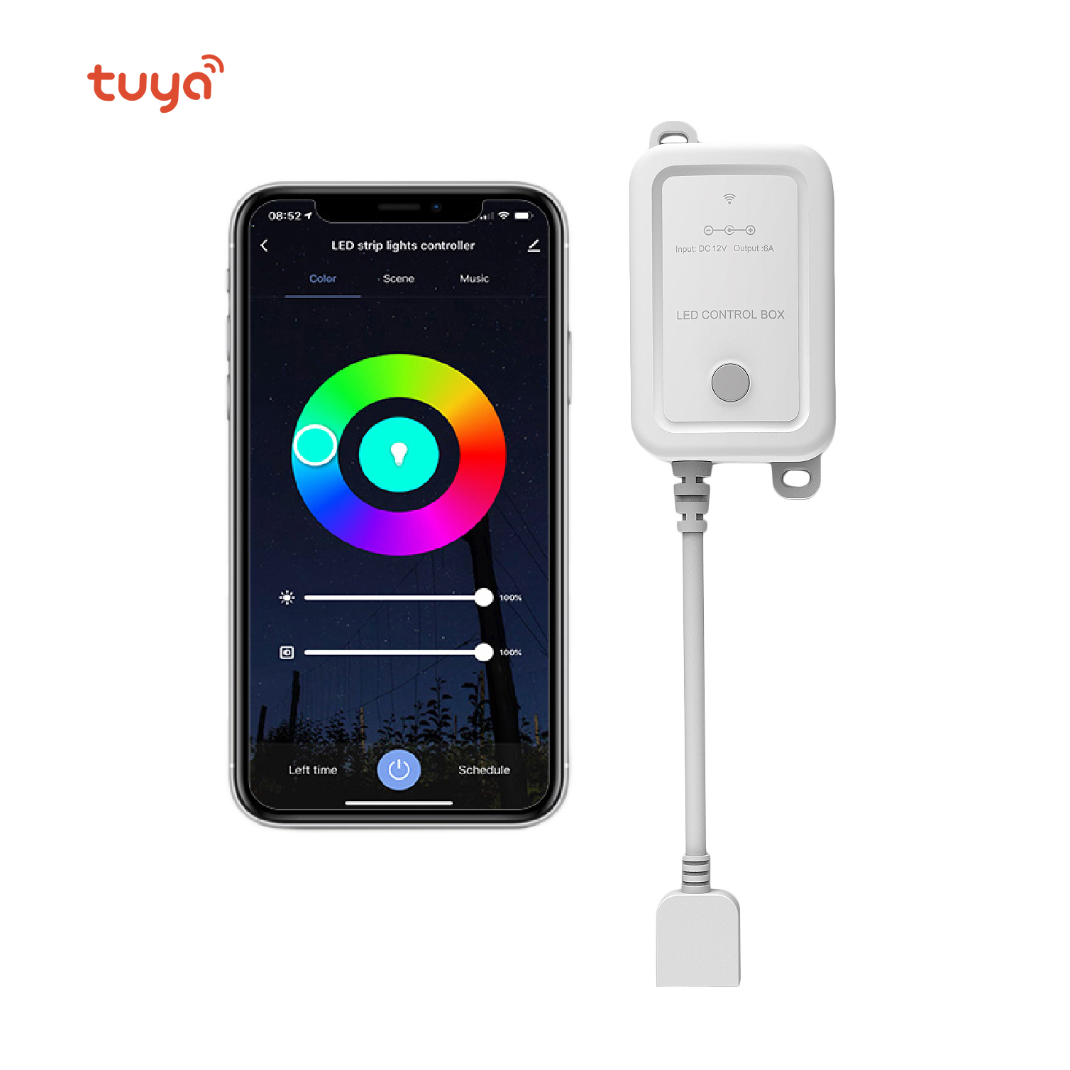 Беспроводная цифровая светодиодная лента RGB с Wi-Fi, 12 В постоянного тока, для спальни, дома, бара, украшение для вечеринки, умный пульт дистанционного управления с регулировкой яркости
