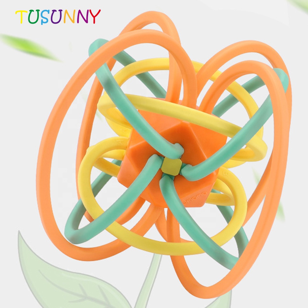 Tusunny Activity baby sensory teether toy set multi stress textured ball