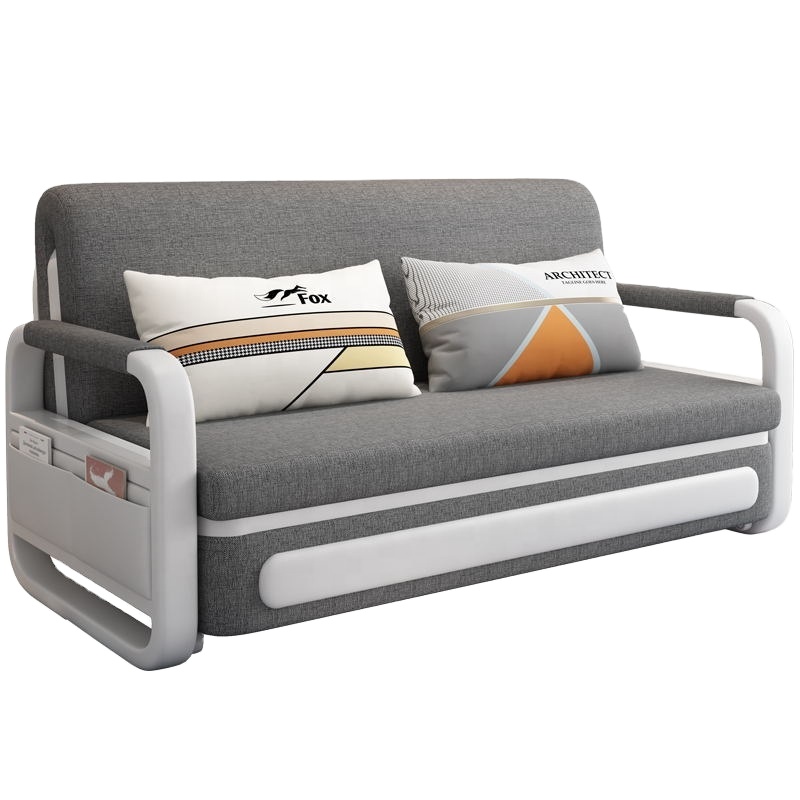New Style Multi-Function Convertible Three-Seat Sofa Bed Reclining Extendable with Storage Foldable Futon Living Room Furniture