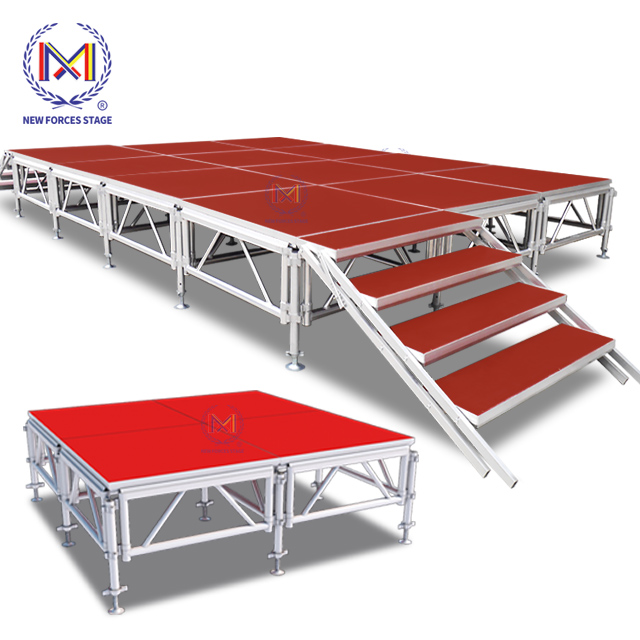 Mobile Portable Event Round Stage for Lighting Truss Stage   Aluminum Stage platform Podium