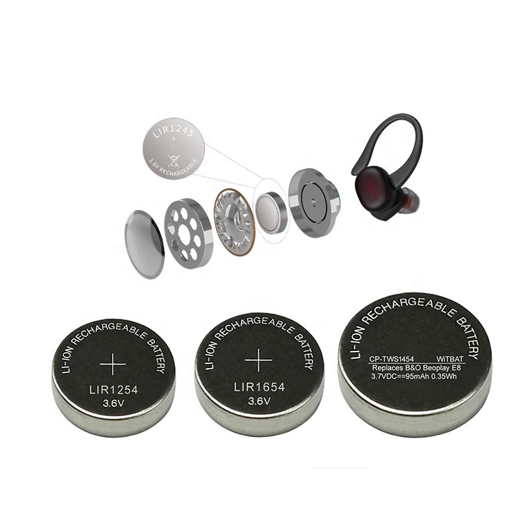 Mini 3.7v 70mah 500mah CP1654 cp1454 CP1254 rechargeable tws headset earphone headphone battery for wireless headset