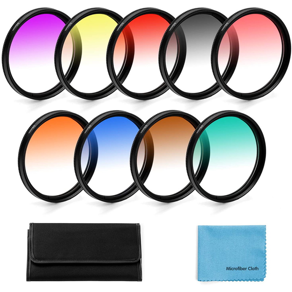 Graduated Colour Lens Filter Kit Set Accessory For Lens 40.5mm Digital Camera