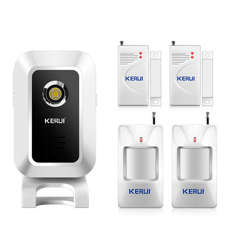 Home Security Welcome Wireless Doorbell Smart Chimes Doorbell Alarm LED light 32 Songs with Waterproof Touch Button