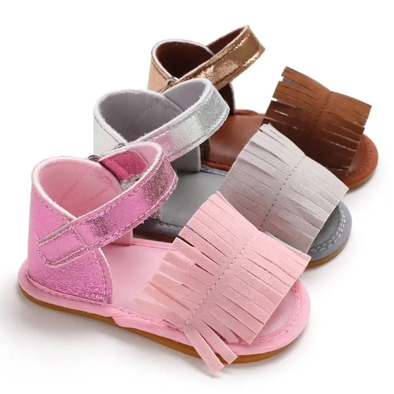 Wholesale Fashionable Toddler Summer Baby Children Flat Fringe Sandals For Girls