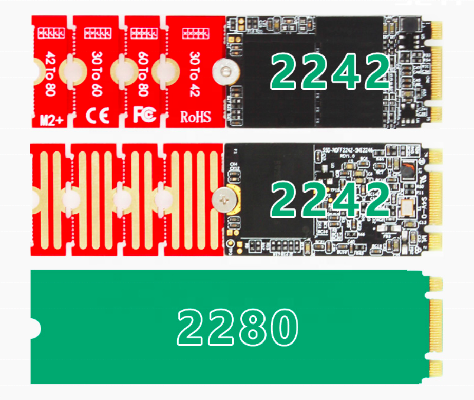 M2 NVME M.2 SSD расширенные кронштейны стойка передача 2230, 2242, 2260, 2280 самолета M2 изменение длинного размера NGFF M.2 SATA U.2 M3 M.3 SSD