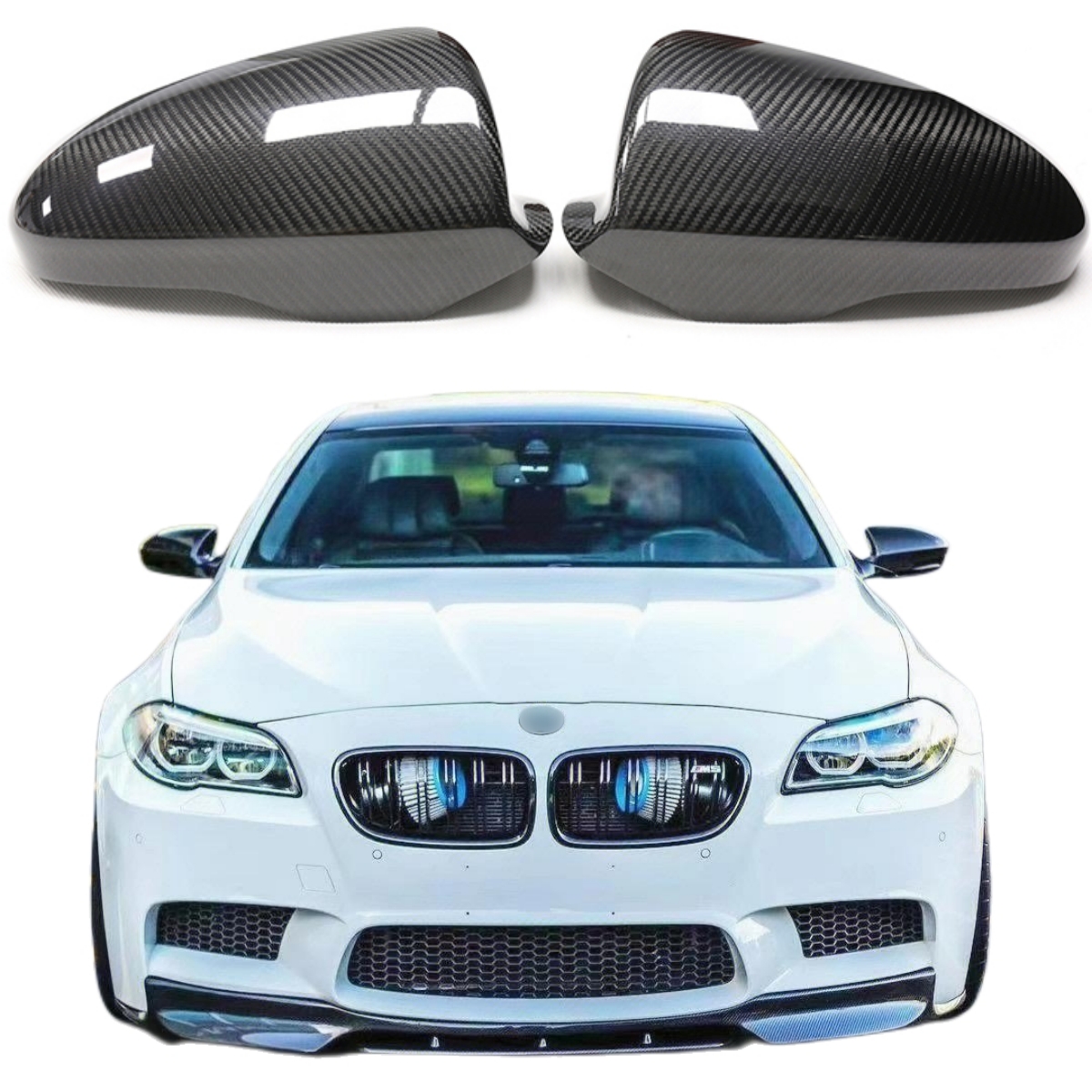 Зеркальная накладка из сухого углеродного волокна M series F10 F12 для BMW M series M5 M6, замена корпуса зеркала 2012-2016