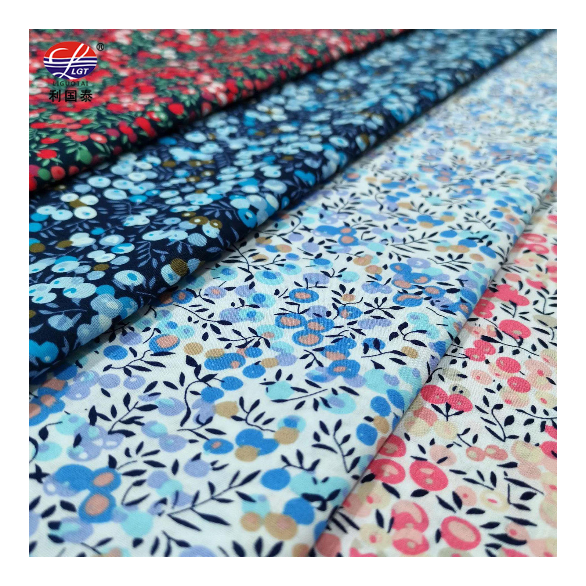 2021 Cotton print fabric factory direct sales poplin printed cotton printed Cherry for children's dress