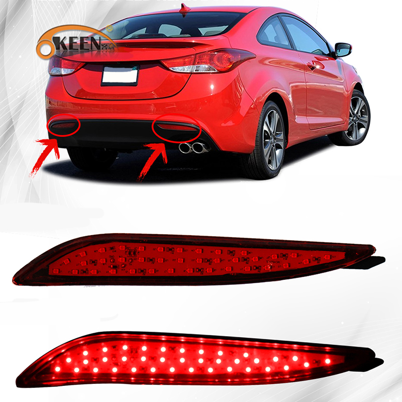 Автомобильные стоп-сигналы KEEN ABS 12 В для Elantra 2012, предупреждающий светодиодный задний фонарь, отражатель бампера
