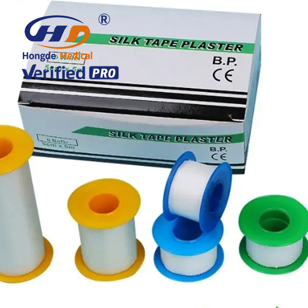 Custom Logo Medical Silk Plaster Adhesive Tape Surgical Adhesive Tape Arabic market Silk Tape