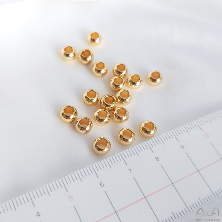 Wholesale 14k Gold Plated Fixed Tire Spacer Beads Jewelry Accessories Diy Connector Jewelry Making