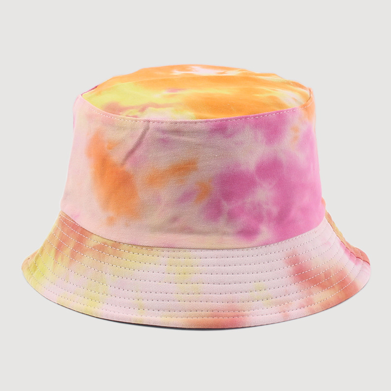 Весенние женские шапки Tie Die Двусторонняя Панама летняя и осенняя уличная Шляпа От Солнца Унисекс