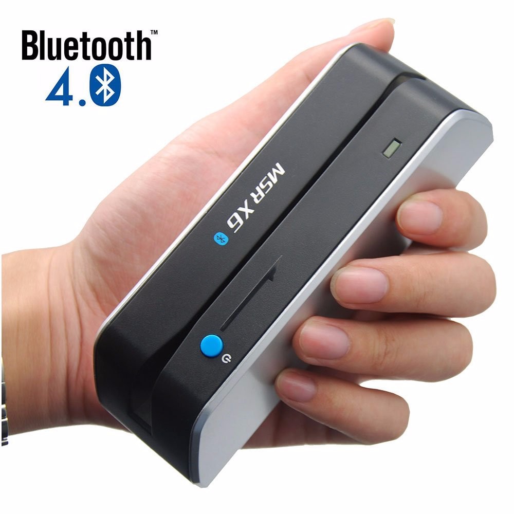 Считыватель магнитных карт msrx6bt с bluetooth и USB, записывающее устройство, кодировщик HiCo 3Track, совместимый с Windows/Mac/Android/iSO