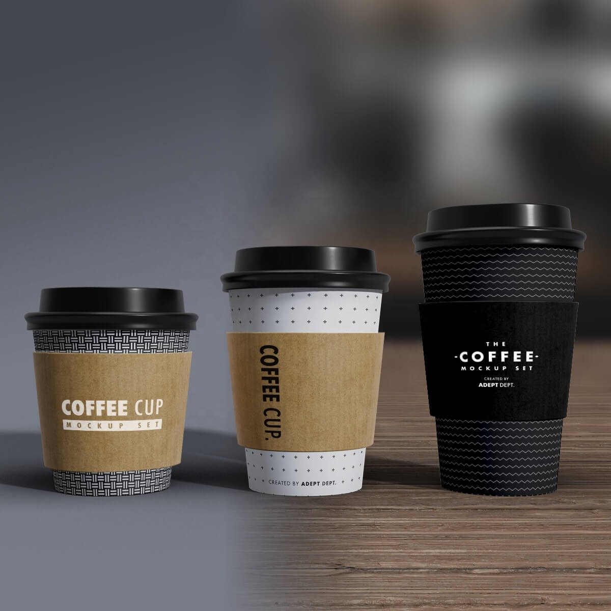 Biodegradable custom printed 8oz 10oz 12oz 16oz kraft double wall paper coffee cups with lid takeaway