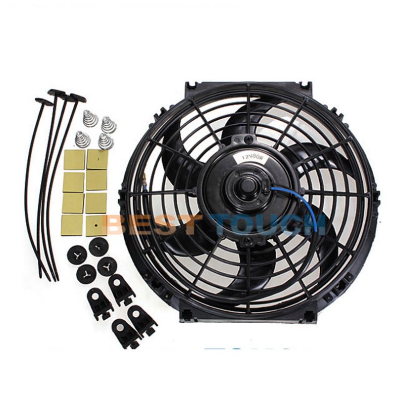 12V 24V 7 ''9'' 10 ''12" 14 "16'' 80 Вт 120 Вт автомобильный Прямой отвал универсальный вентилятор радиатора