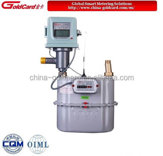 IC Card Prepaid Industrial Diaphragm Gas Meter GPRS