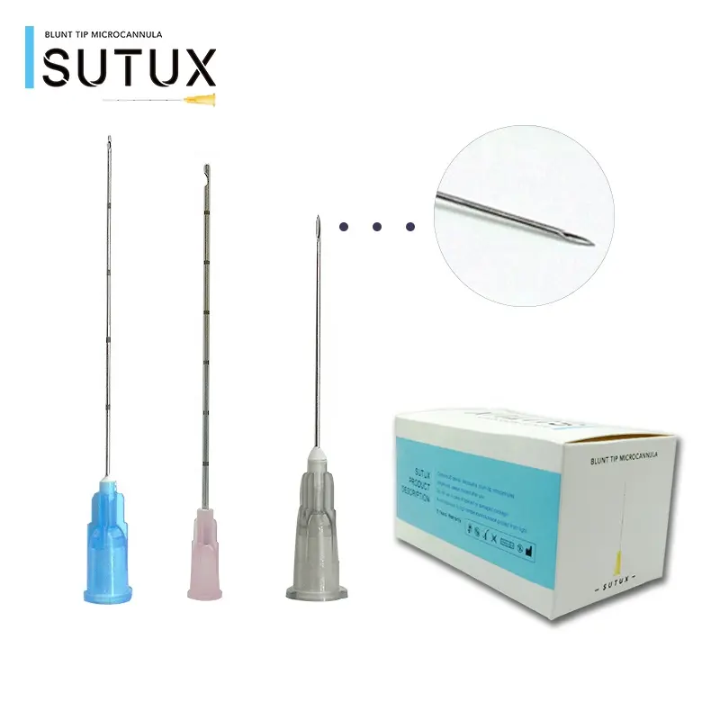 Disposable syringe cannula needle 25g for hyaluronic acid dermal filler