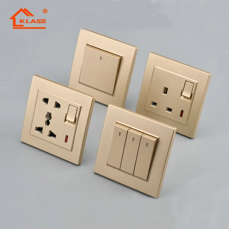 Top quality modern UK design wall electric light switch with CE,ROSH,SASO gmark GCC approval