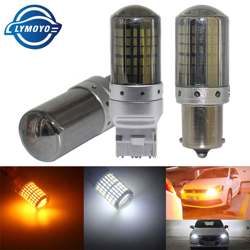 Светодиодные лампы 3014 144smd указатели поворота фонарь стоп-сигнала Canbus Error Free S25 1156 BA15S P21w BAU15S PY21w T20 7440 W21W