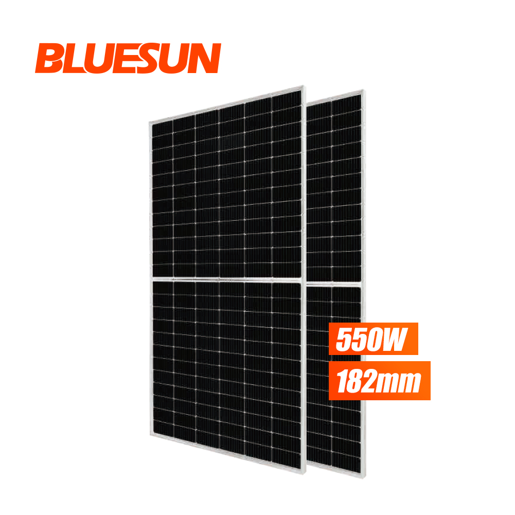 bluesun m10 182mm solar cell pv module solar panel 550w 540w 530w 500w CE TUV certificated stock in warehouse
