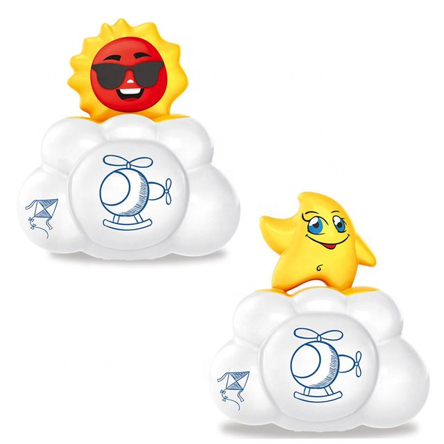 Bathroom Kids Cloud Flower Sprinking Electric Water Spray Bath Toys with Sun Moon Star