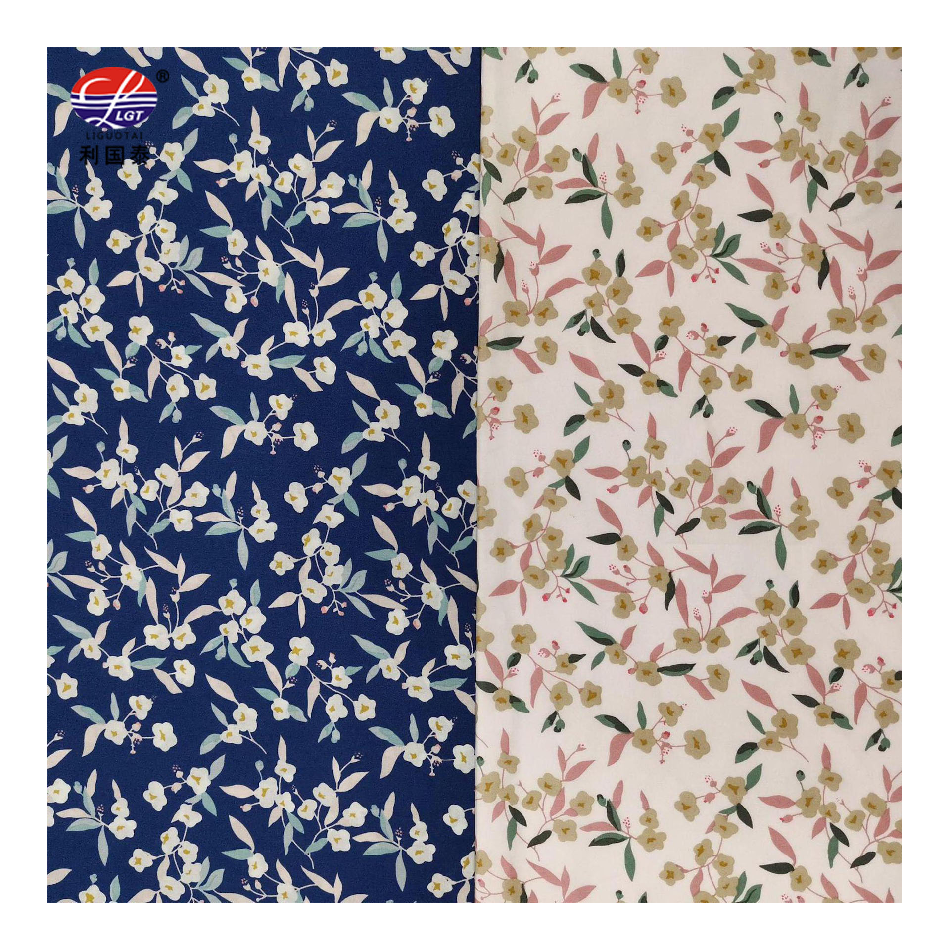 Fashion small Floral pattern 60 cotton high density poplin imitation Tencel printed pure cotton printed fabric for dress