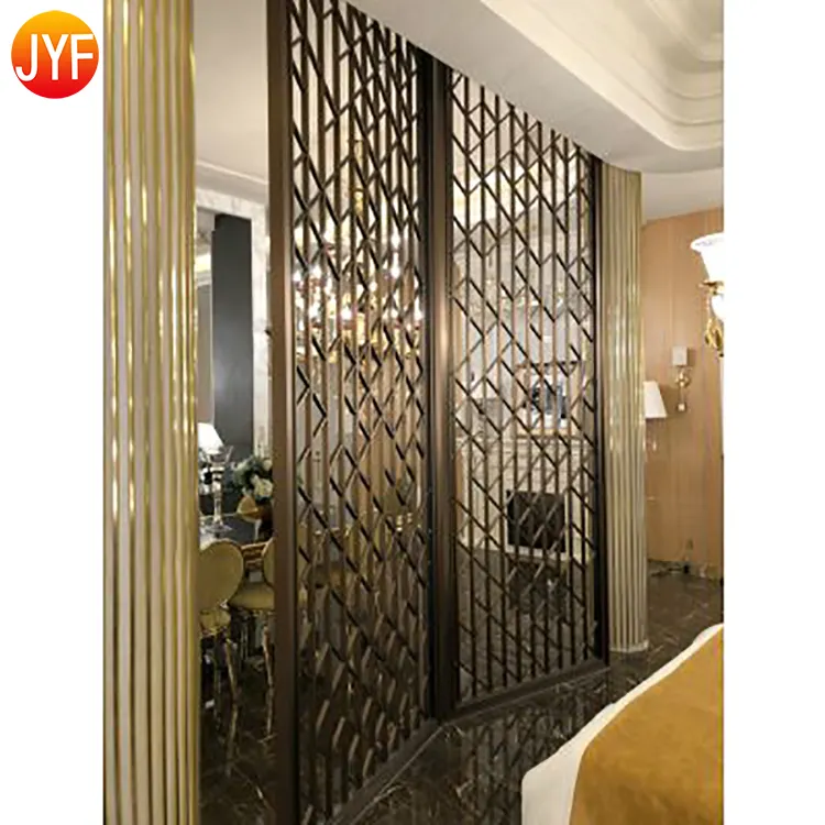 ZZ009 Restaurant Movable Partition Wall Stainless Wholesale Sliding Screen Doors Interior Room Divider