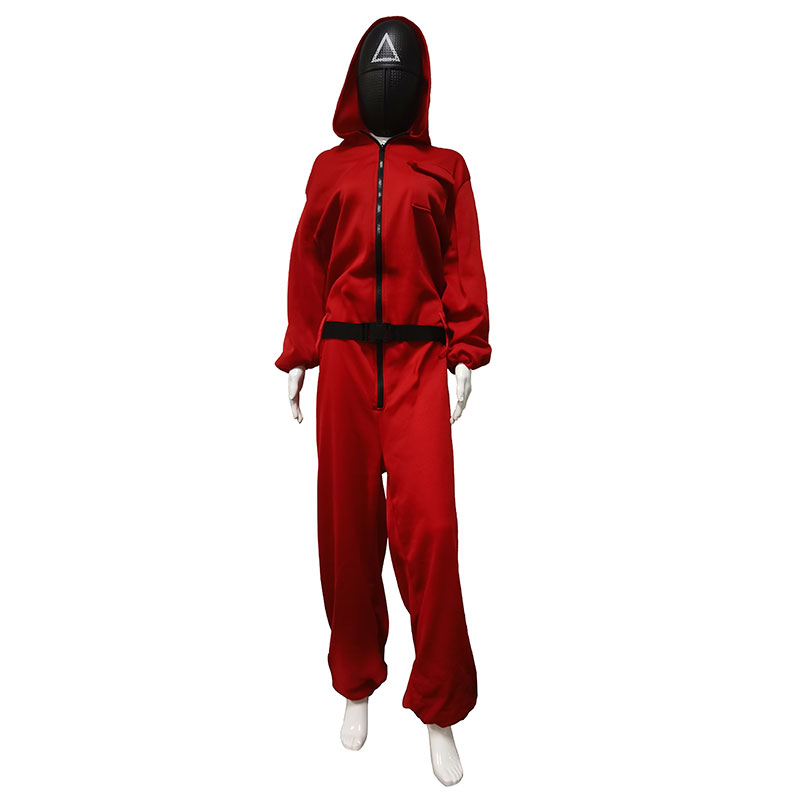 Good Quality Korean TV series squid game cosplay clothes halloween costumes Same paragraph red Jumpsuits