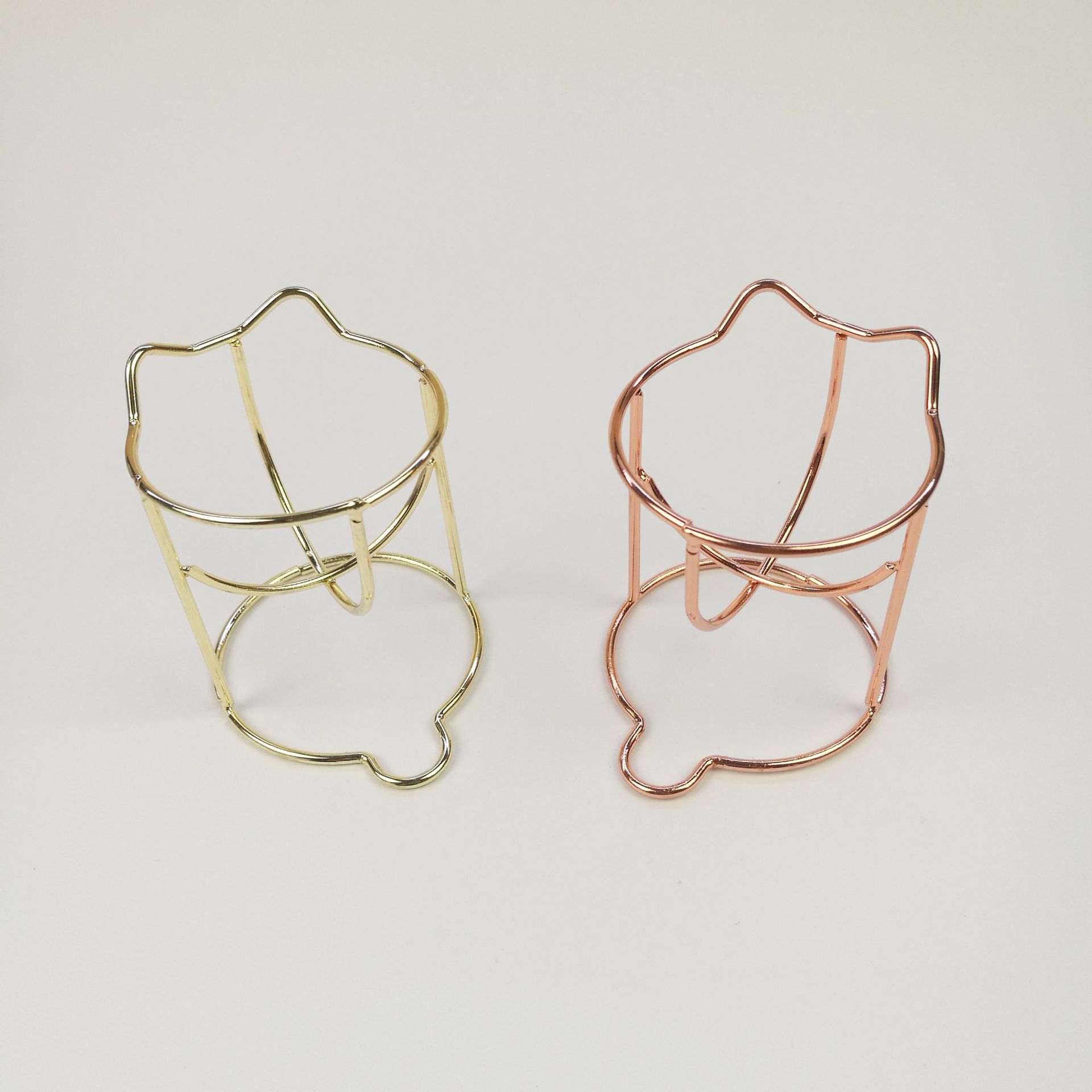 rose gold kitty cat stand shape carbon steel sponge holder makeup for cosmetic egg make-up puff preventing from being moldy