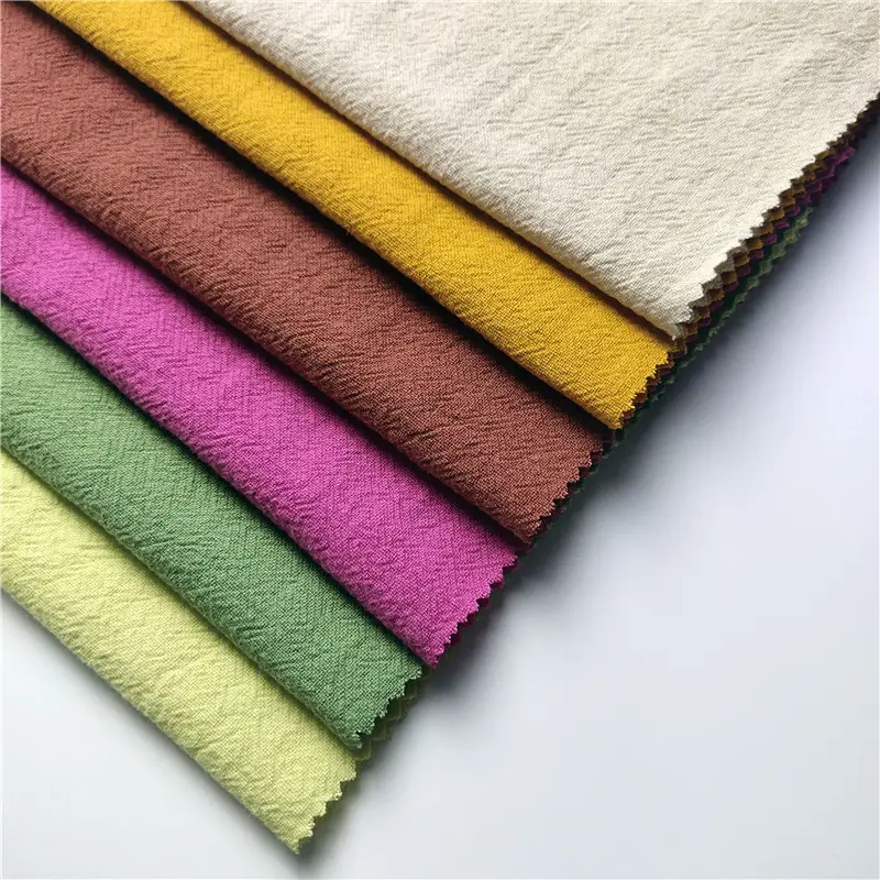 Economical Custom Design Stonewashed Soft Wrinkle Free Linen Rayon Blended Fabric