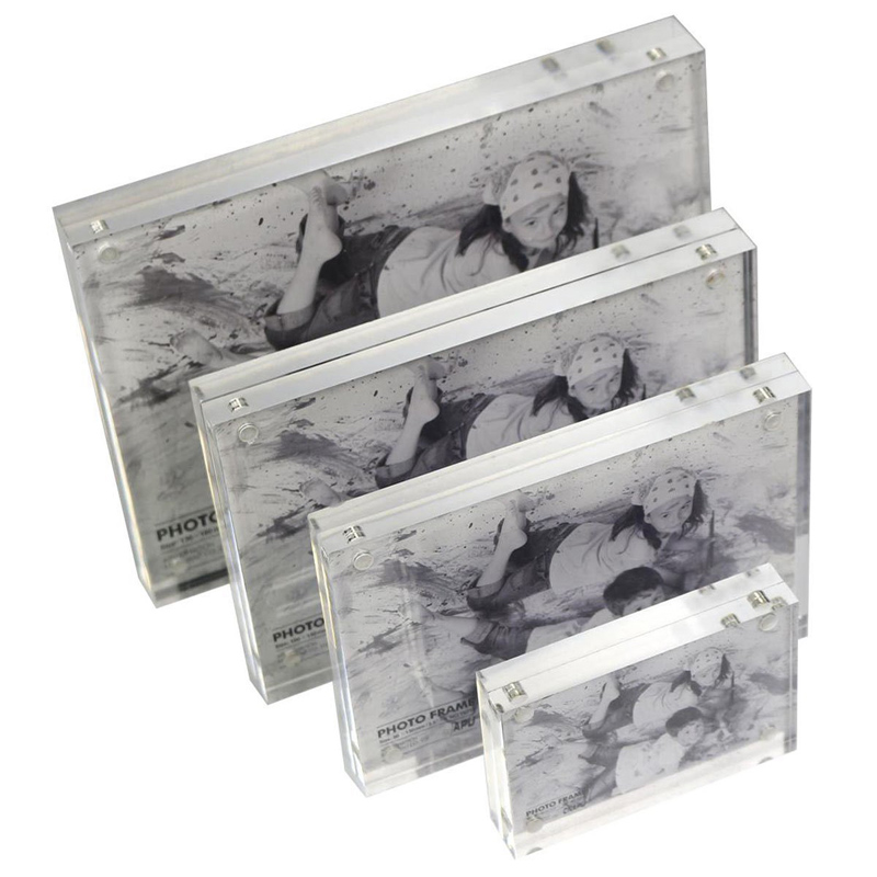 Factory Customized Clear Acrylic Magnetic Photo Frame Sign Holder Photo Stand