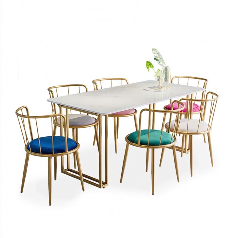 Cheap modern new design metal table and chair set restaurant furniture cafeteria cafe tables and chairs