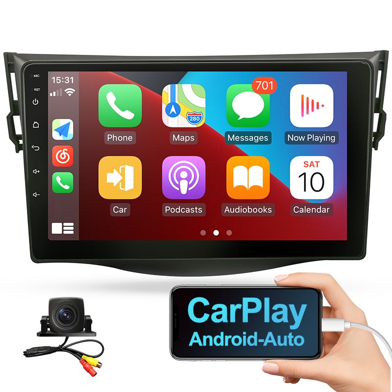 Автомобильный радиоприемник Android 10,0 QLED экран для Toyota RAV4 2006-2012 Авто стерео мультимедийная навигация видеоплеер GPS Carplay NO 2 DIN