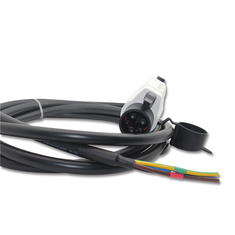 32A 40A 50A Sae j1772 type 1 ev plug open end cable with USA certifications