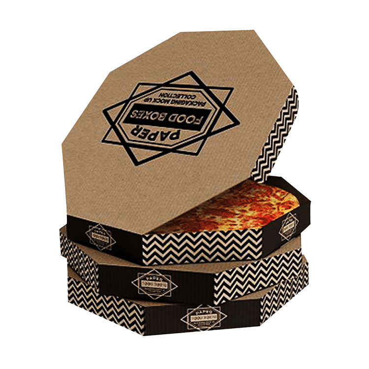 Wholesale Custom Printed 6 7 8 9 10 12 14 16 18 Inch Paper Packaging Maker Corrugated pizza Box With Logo