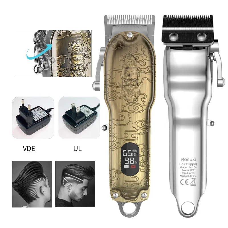 Professional Mens Rechargeable LCD Haircut Machine best portable all metal hair clipper trimmer for men barbers