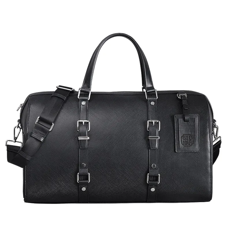 Leather Travel Duffel Bag Gym Sports Overnight Weekender Carry On Bag Leather Duffle Bag for Men