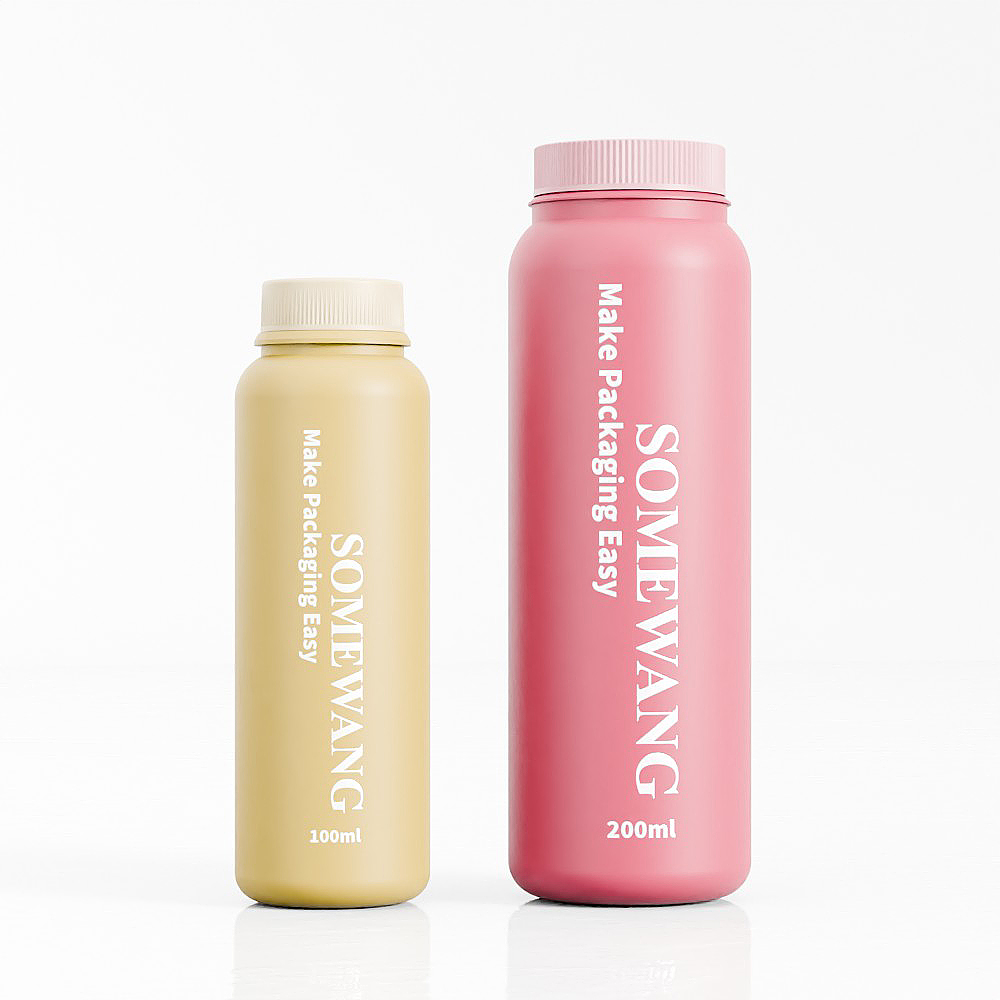 SOMEWANG 200g baby powder container, white PE talcum powder bottles