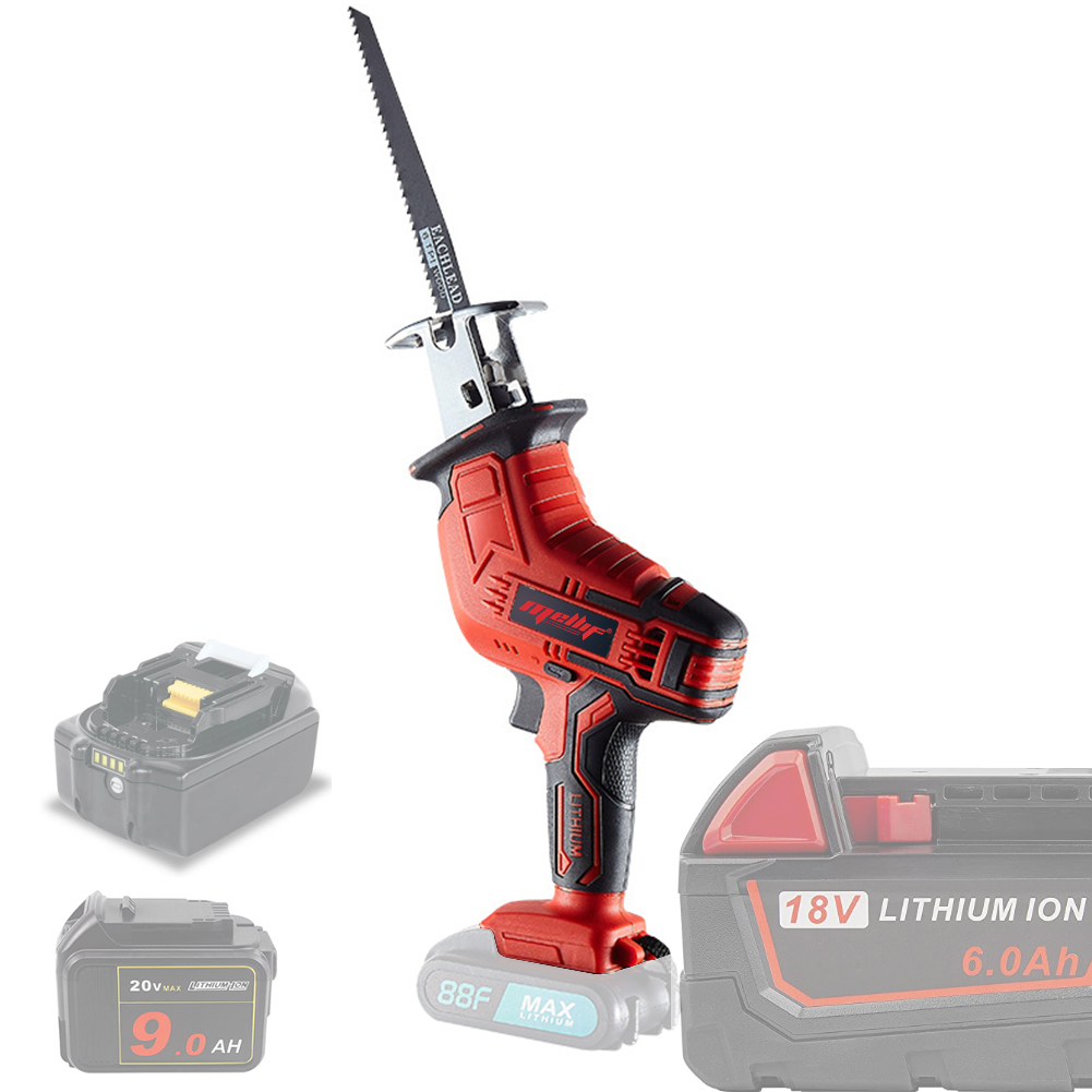 Компактная сабельная пила, беспроводная аккумуляторная пила для Milwaukee 18v, работает с батареей Dewalt 18v 20x max для дома «сделай сам»